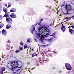 Lustrous Watercolor Blooms: Elegant Lace Design Seamless Pattern