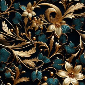 Elegant Gold Filigree Delight Seamless Pattern