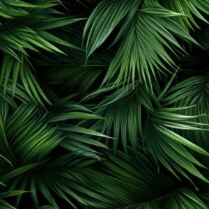 Lush Green Palm Leaves Delight Seamless Pattern