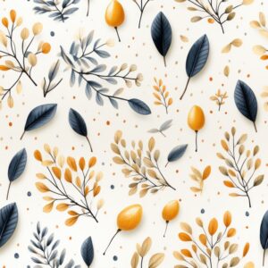 Rustic Orange Leaves – Natures Delight Seamless Pattern
