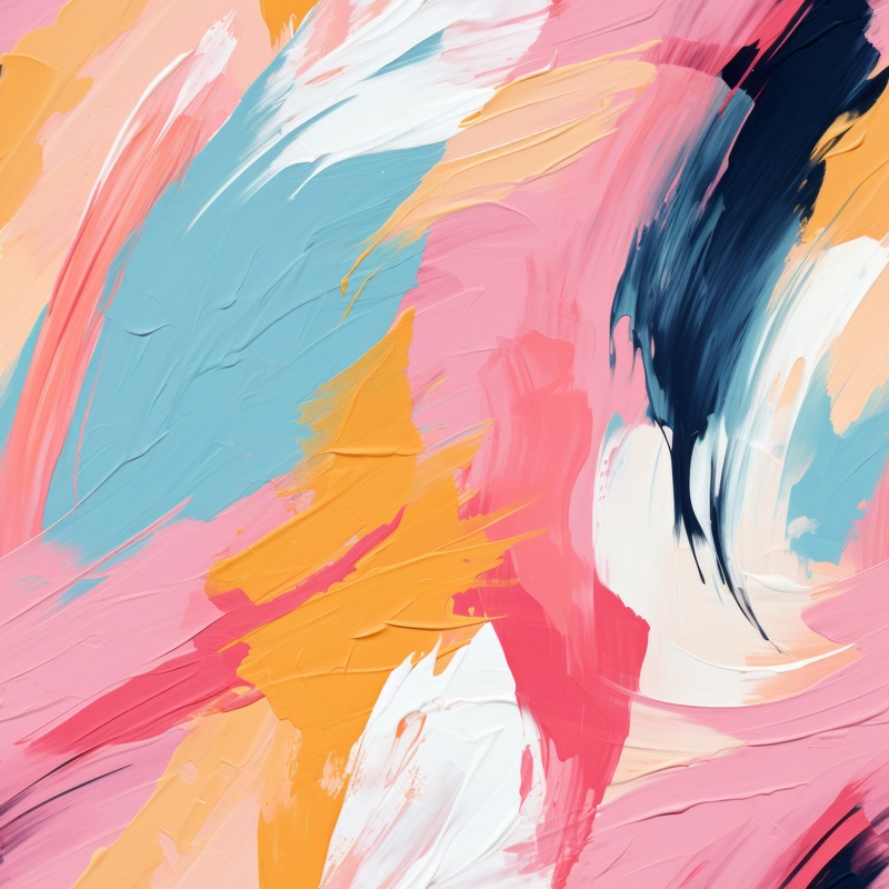 Abstract Brush Strokes - Bold Color Palette Seamless Pattern