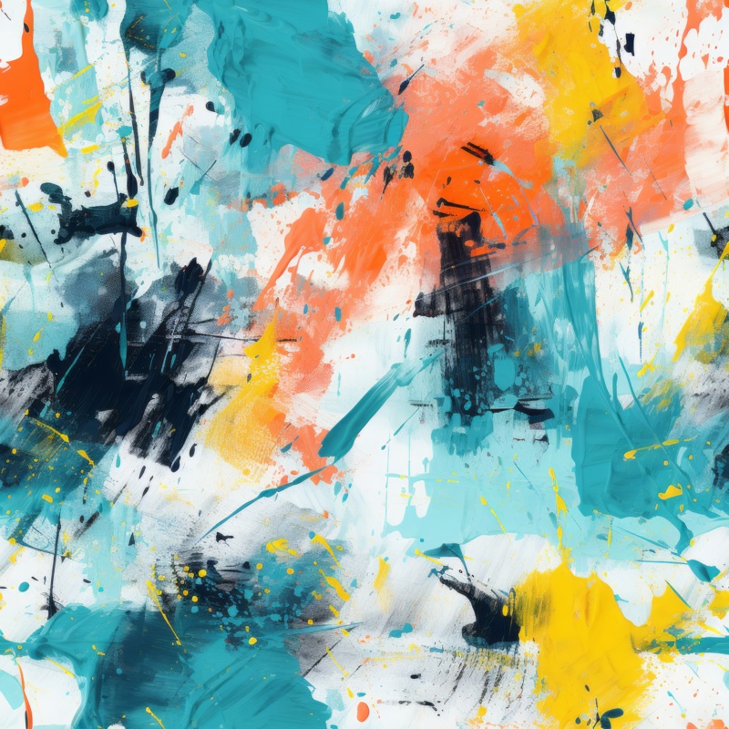 Abstract Brushstrokes - Vibrant and Unconventional Artwork Seamless Pattern