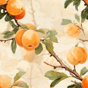 Apricot Bliss Food Fruit Seamless Pattern