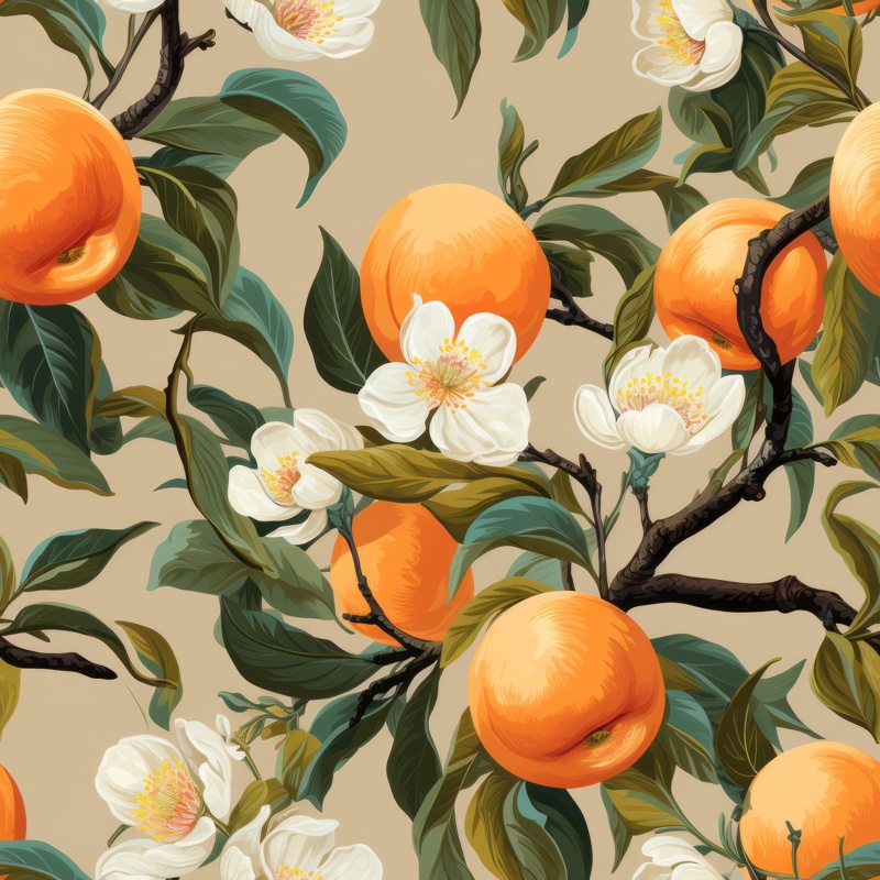 Apricot Delight Pattern Seamless Pattern Design for Download