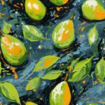 Avocado Expressionism Seamless Pattern