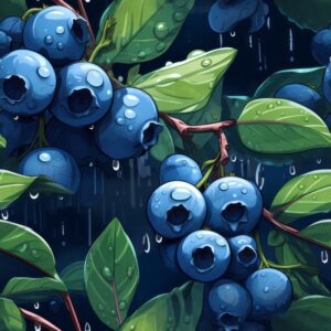 Berry Bliss: Oil Paint Blueberries Seamless Pattern