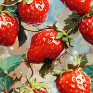 Berry Bliss Strawberry Delight Seamless Pattern