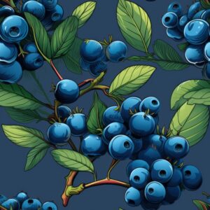 Berrylicious Blueberry Delight Pattern Seamless Pattern