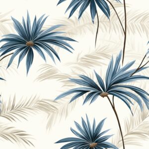 Botanical Palm Tree Delightful Design Seamless Pattern