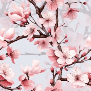 Cherry Blossom Elegance Seamless Pattern