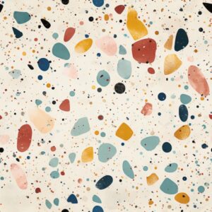 Colorful Specks Terrazzo Tiles Paper Seamless Pattern
