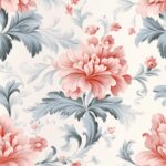 Elegant Floral Harmony Square Pattern Seamless Pattern