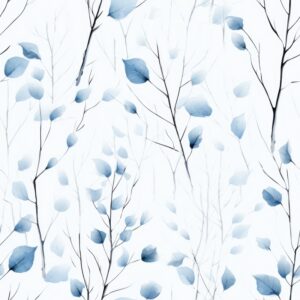Ethereal Birch Forest Watercolor Design Seamless Pattern