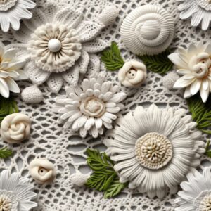 Ethereal Stitch: Delicate Handmade Crochet Design Seamless Pattern