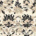 Floral Elegance in Irish Cream Seamless Pattern