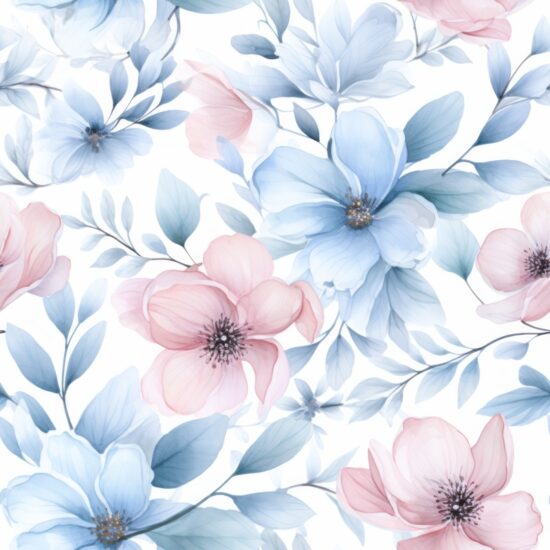Floral Watercolor Bliss Seamless Pattern
