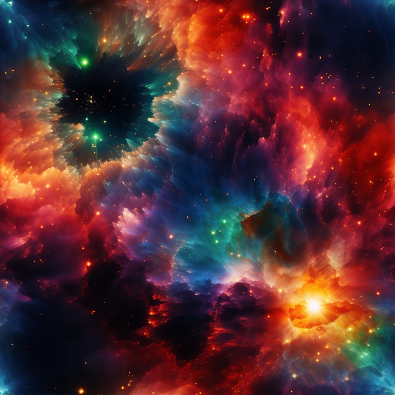Celestial Burst Nebula Pattern Seamless Pattern Design for Download