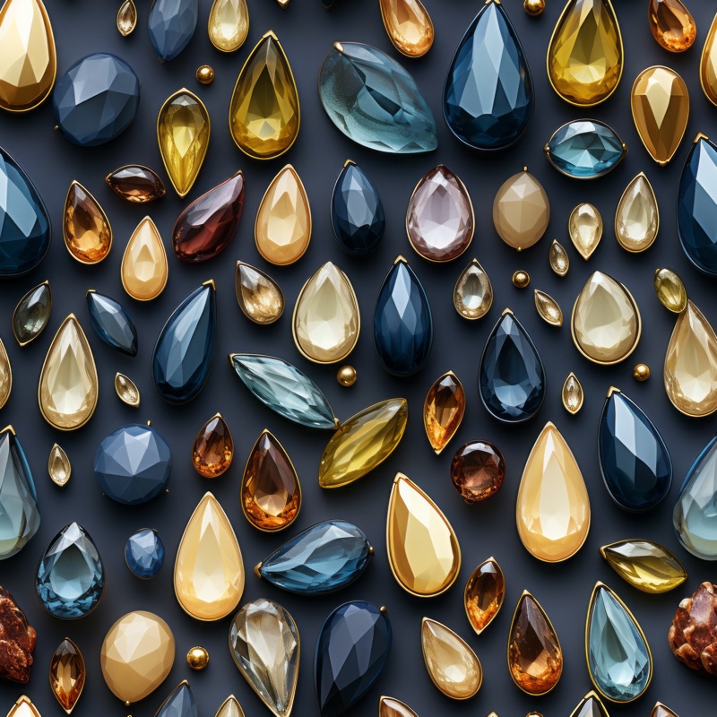 Gemstone Jewelry Design Pattern Seamless Pattern