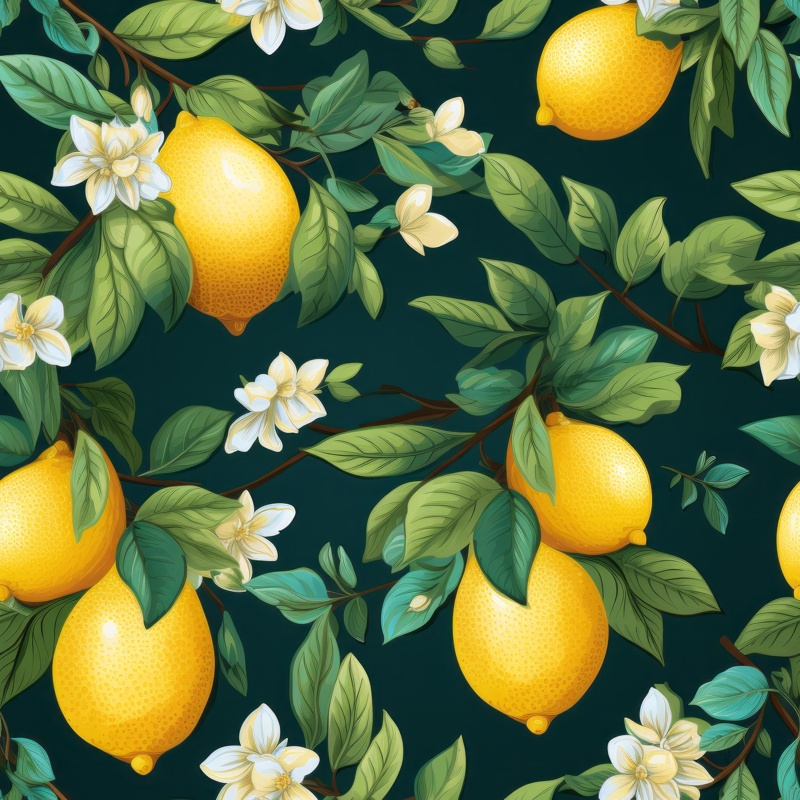 Lively Citrus Burst Seamless Pattern