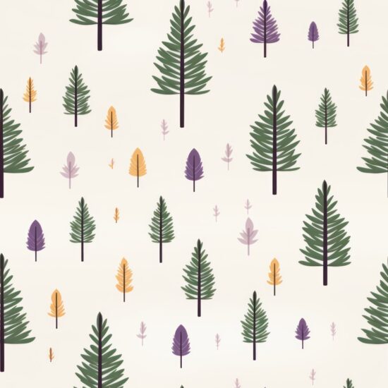 Modern Illustration: Elegant Pine Forest Seamless Pattern