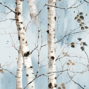 Naturalistic Birch: Clean Minimalistic Design Seamless Pattern