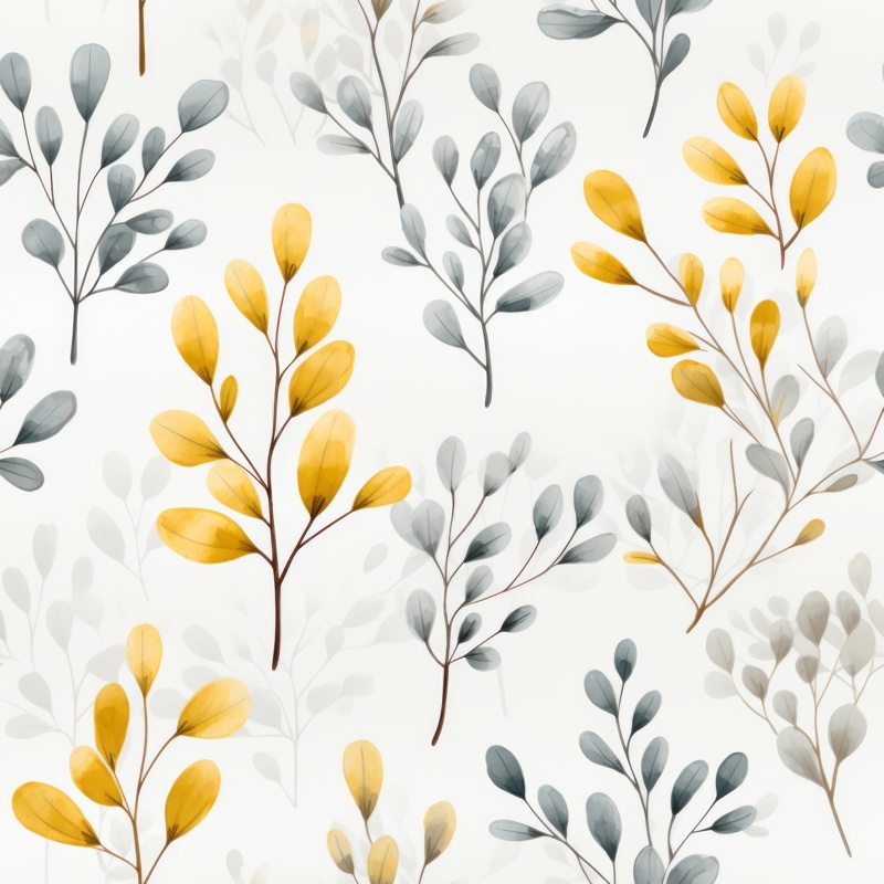 Oak Watercolor Floral Delight Seamless Pattern