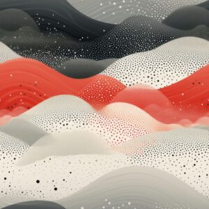 Pointillism Landscapes - Modern Minimalistic Design Seamless Pattern