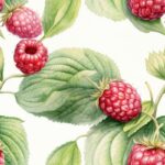 Raspberry Bliss Watercolor Delight Seamless Pattern