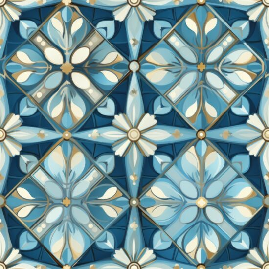 Renaissance Architectural Kaleidoscope Tiles Seamless Pattern