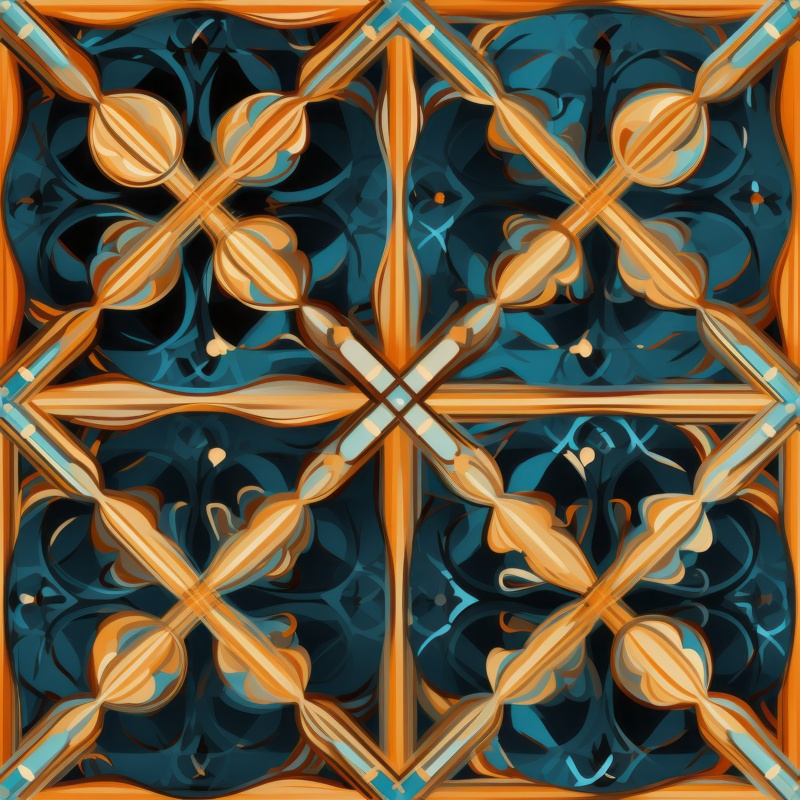 Renaissance Architectural Symmetry Delight Seamless Pattern