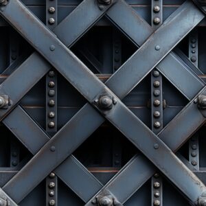 Strong Steel Support Texture Seamless Pattern