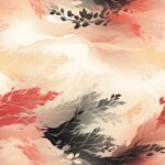 Subtle Sumi-e Brush Floral Harmony Seamless Pattern