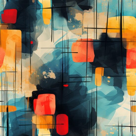 Urban Art Canvas for Modern Paintings Seamless Pattern