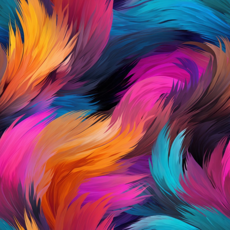 Vibrant Brushstroke Fusion Seamless Pattern