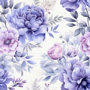 Victorian Watercolor Blossom Seamless Pattern