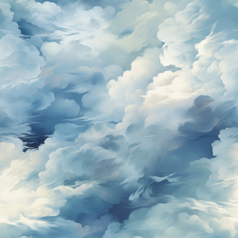 Whispering Skies: Enchanting Cloudscape Design Seamless Pattern