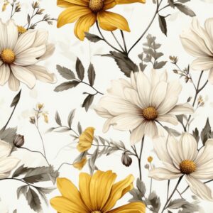 Yellow Blossom Delight Seamless Pattern