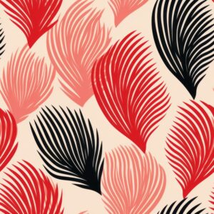 Zen Blossom: Sgraffito Floral Elegance Seamless Pattern
