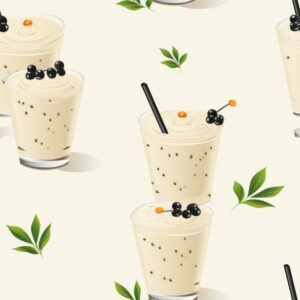 Zen Milkshake Bliss Seamless Pattern