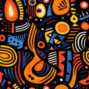 African Rhythm Abstraction: Spirited Visuals Seamless Pattern