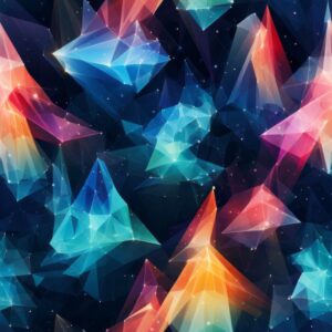 Crystal Prism Spectrum Accessories Seamless Pattern