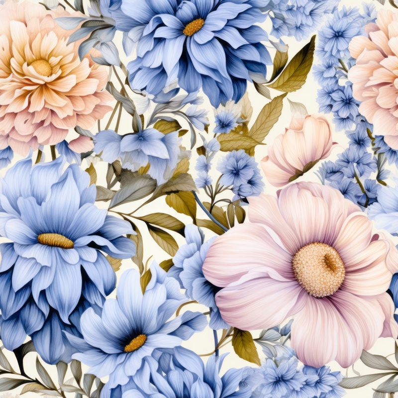 Floral Close-Up Delights Seamless Pattern
