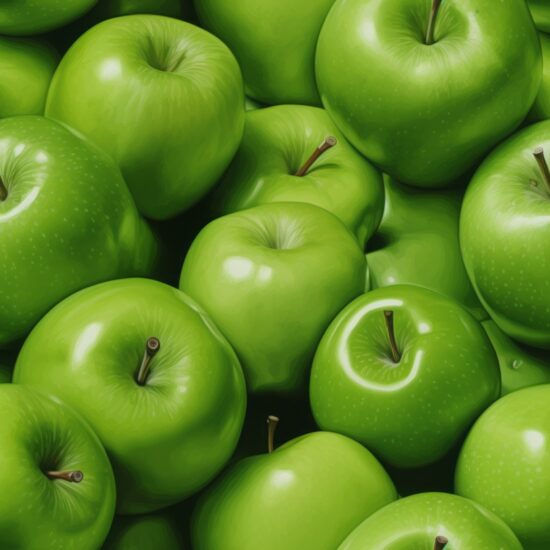 Green Apple Oil Artistry Seamless Pattern