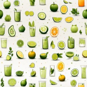 Green Juice Vibes Pattern Seamless Pattern
