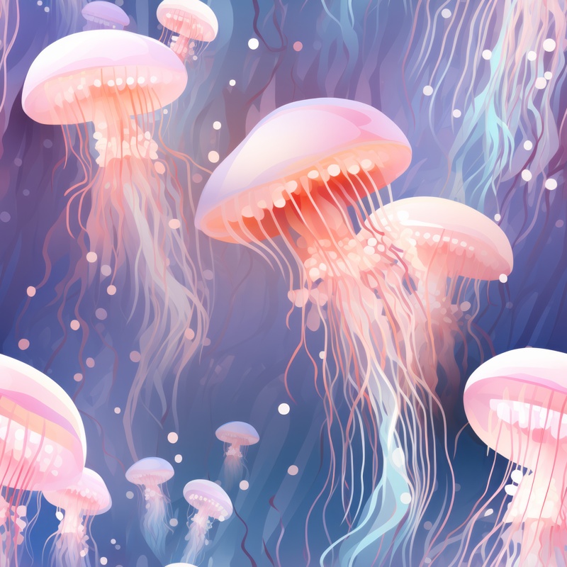 Jellyfish Serenade Seamless Pattern