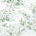 Soothing Zen Floral Design Seamless Pattern