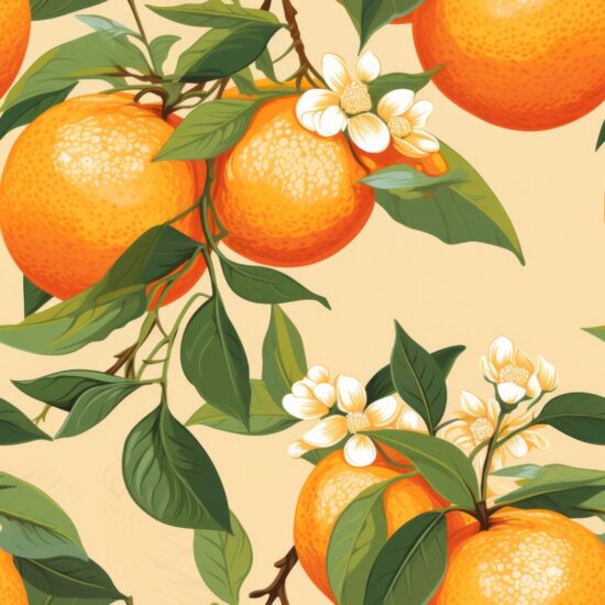 Sunshine Citrus Delight Seamless Pattern