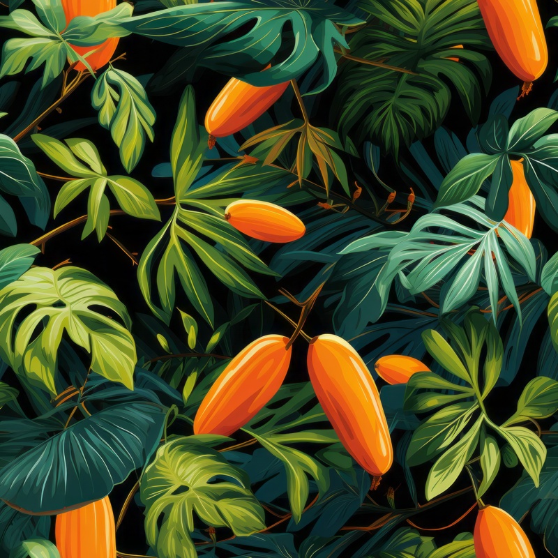 Tropical Papaya Fusion PTN 003527 pattern design