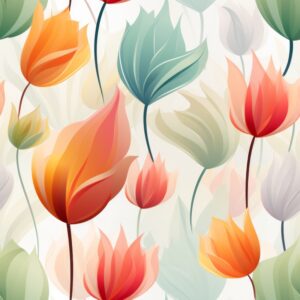 Tulip Bouquet Harmony Seamless Pattern