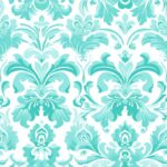 Turquoise Green Floral Elegance Seamless Pattern